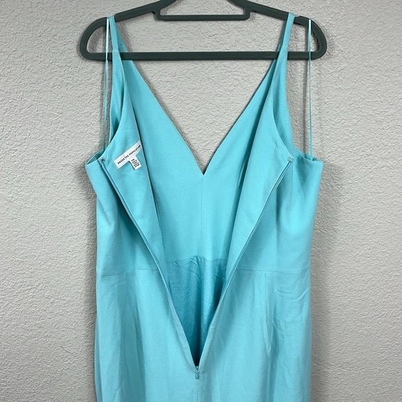 New Dress the Population Iris Dress Tranquil Blue Hourglass Slit Leg Sz XXL - Picture 7 of 14